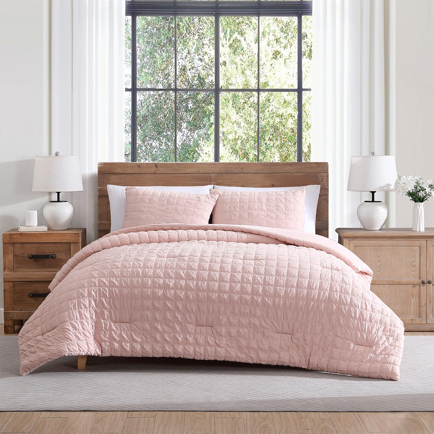 Amazon.com: TAHARI Home King 3-Piece Seersucker Comforter Set